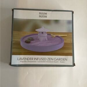 ROOM 2 ROOM Lavender infused zen garden,pagoda ornament scented,rake purple